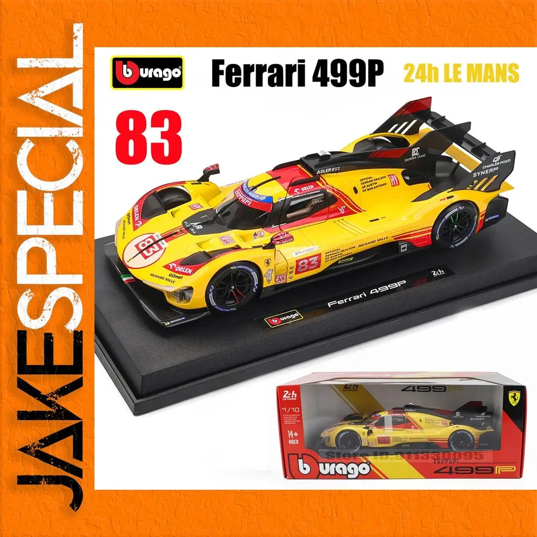 Ferrari 499P LMH 2024 Die-Cast Model 1:18 Scale 1 Ferrari 499P LMH 2024 Die-Cast Model 1:18 Scale