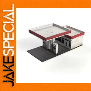 Vintage Mini Gas Station Model by HOBBIESIR