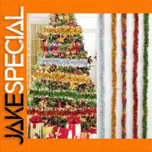 Festive Christmas Glitter Tinsel Tassel Garland