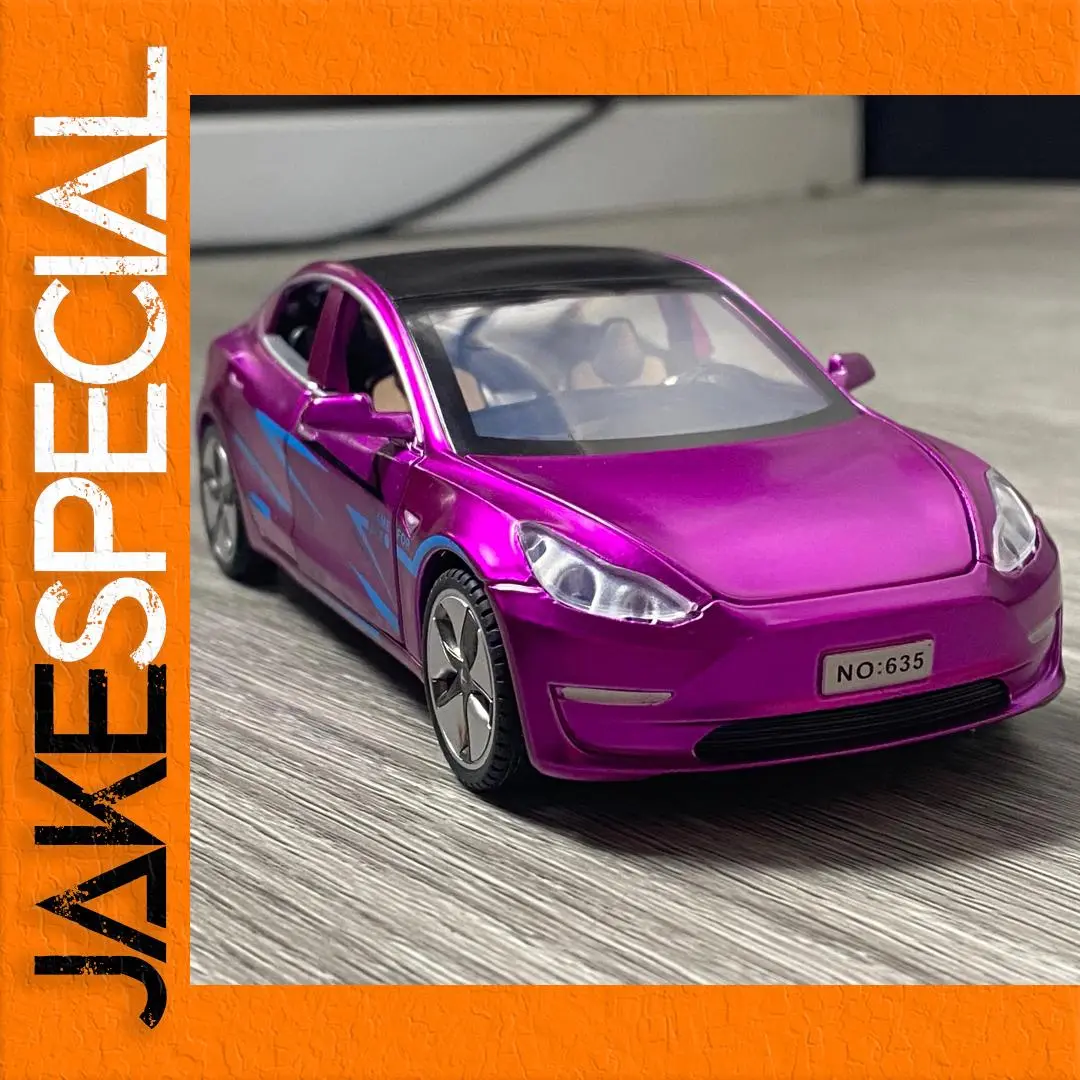 Pink Electric Car Model 1:32 Diecast Collectible 1 Pink Electric Car Model 1:32 Diecast Collectible