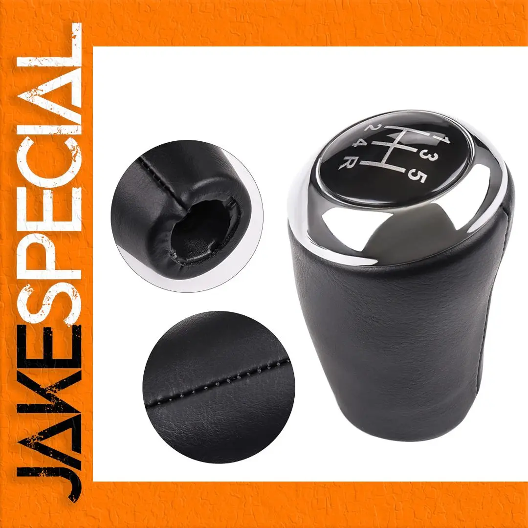Mazda Black Leather Gear Shift Knob for 5-6 Speed 1 Mazda Black Leather Gear Shift Knob for 5-6 Speed