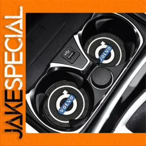 Black Silicone Vehicle Cup Coaster, 7.2cm Diameter