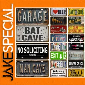 Vintage Metal Plate Sign 15 x 30 cm