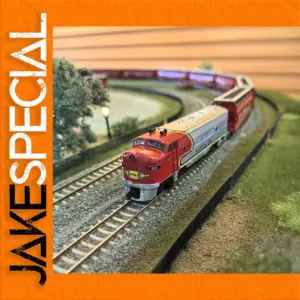 Vintage Red Diesel Locomotive N Scale Model