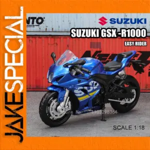 Vibrant Blue Suzuki GSX-R1000 Die-Cast Model