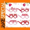 Red Heart-Shaped Valentine's Glasses Set of Six