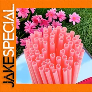 Love Heart Drink Straws Set for Parties