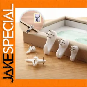 20 Pack Invisible Wall Hooks in White