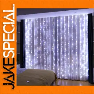 White LED Curtain Lights 3m with 8 Modes