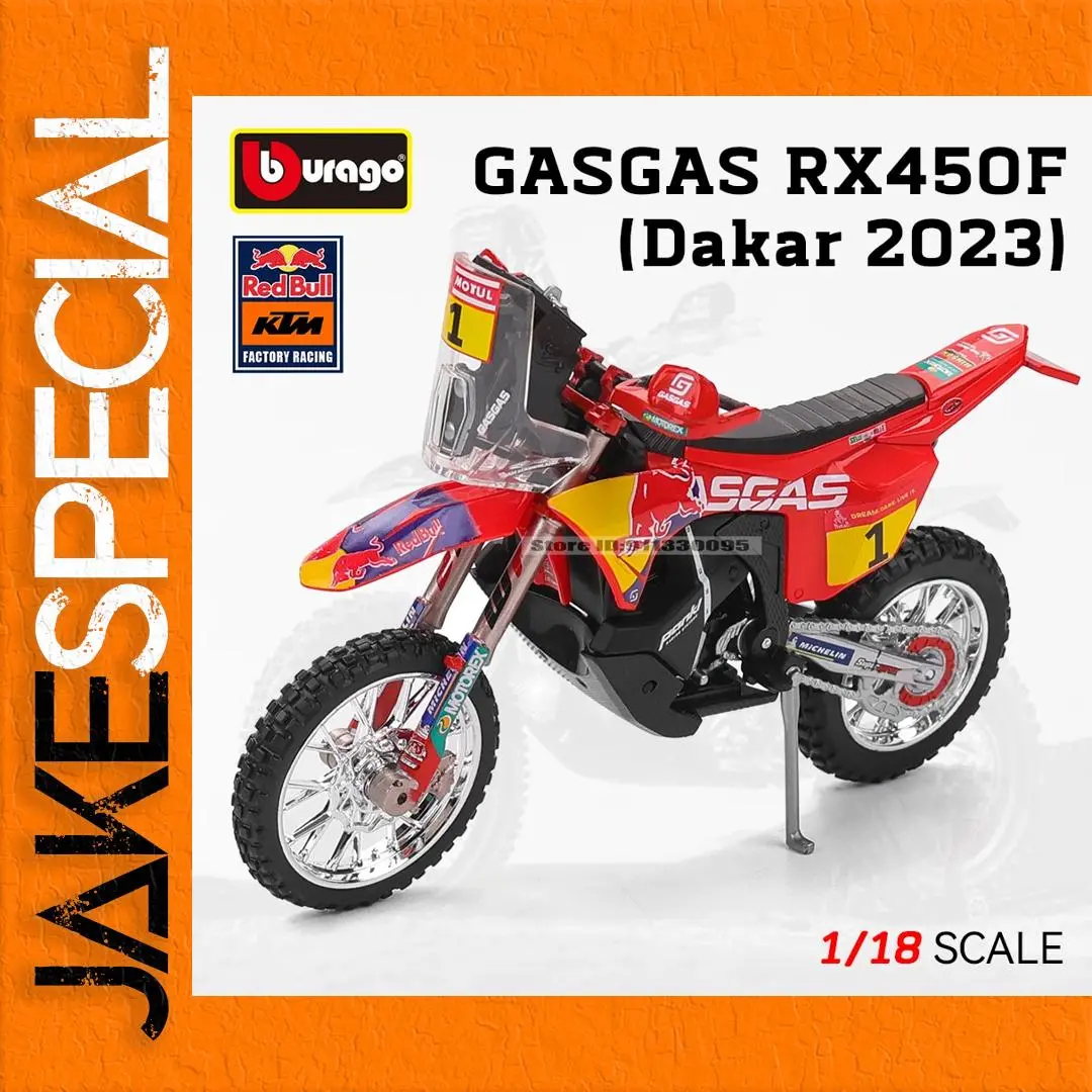 GASGAS RX450F Rally Motorcycle Diecast Model 1 GASGAS RX450F Rally Motorcycle Diecast Model