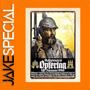 Vintage World War One Soldier Tin Sign