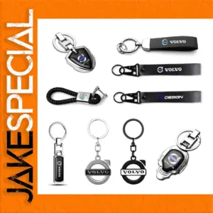 Leather & Steel Vehicle Keyring in Multiple Shapes