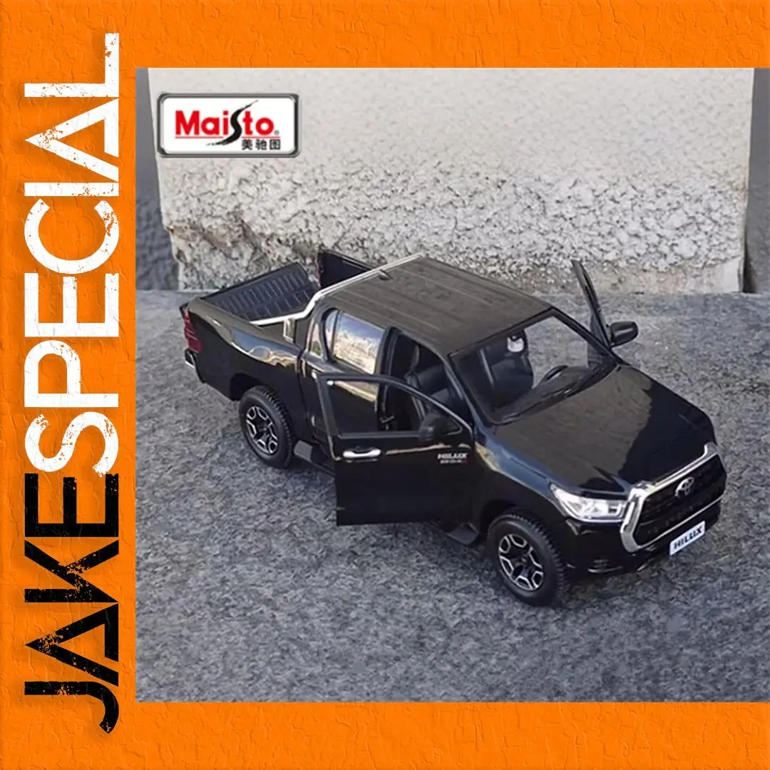 Toyota Hilux 1:27 Scale Diecast Model Black 1 Toyota Hilux 1:27 Scale Diecast Model Black