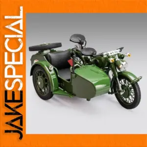 Vintage-Style 1:10 Scale Sidecar Trike Model