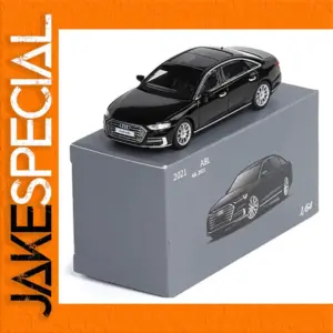 Black Audi A8L 2021 Diecast Model 1/64 Scale