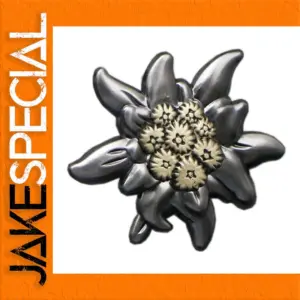 Retro Style Edelweiss Badge Pin 3.6 cm