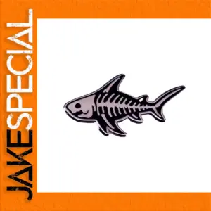 Shark Skeleton Punk Gothic Brooch Badge