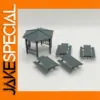 1:87 Scale Town Park Gazebo and Picnic Tables