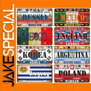 Retro Metal Sign Wall Art 15 x 30 cm