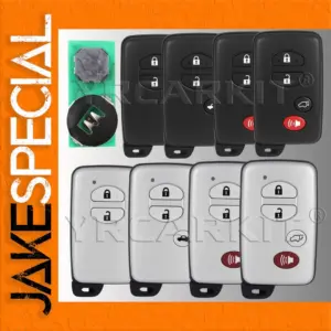 Toyota & Lexus Remote Key Cover in Black or Silver
