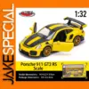 Vibrant Yellow Porsche 911 GT3 RS Model 1:32 Scale