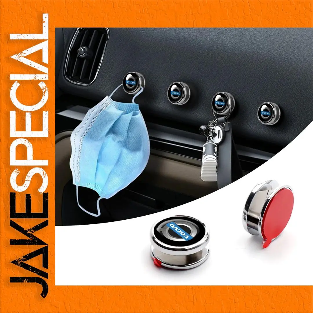 Volvo Model-Specific Metal Car Hooks (Set of 4) 1 Volvo Model-Specific Metal Car Hooks (Set of 4)