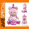 Pink Cartoon Bear Foil Balloon 80x57cm