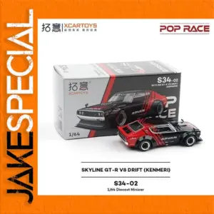 Skyline GT-R V8 Drift Model S34-02 1:64 Scale