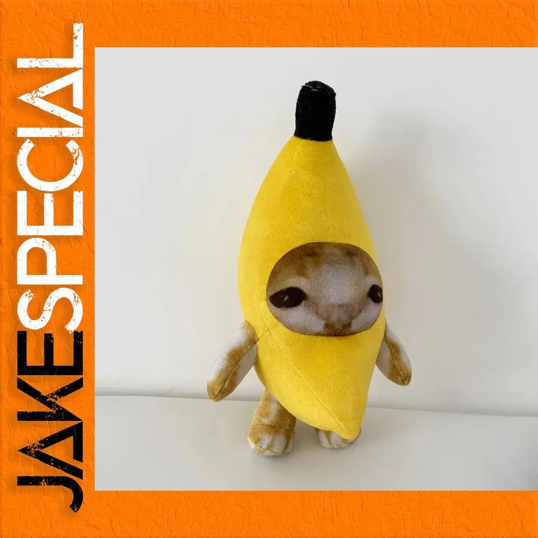 17cm Plush Banana Cat Doll Pendant Keychain 1 17cm Plush Banana Cat Doll Pendant Keychain