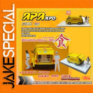 Vibrant Yellow 1:64 Scale Mitsubishi Delica L300 Model