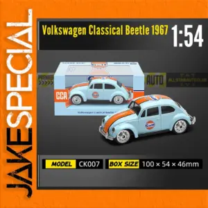 Vintage Blue Gulf Oil Volkswagen Beetle Miniature Model