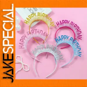 Glitter Happy Birthday Headband for All Ages