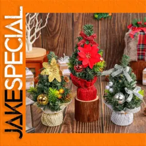 Mini Christmas Tree Decor 20cm in Gold, Red & Silver