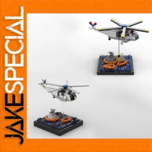 Detailed Miniature Rescue Helicopter Building Set