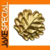 Antique Silver Oak Leaf Brooch with Gold Finish