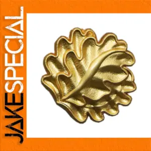 Antique Silver Oak Leaf Brooch with Gold Finish