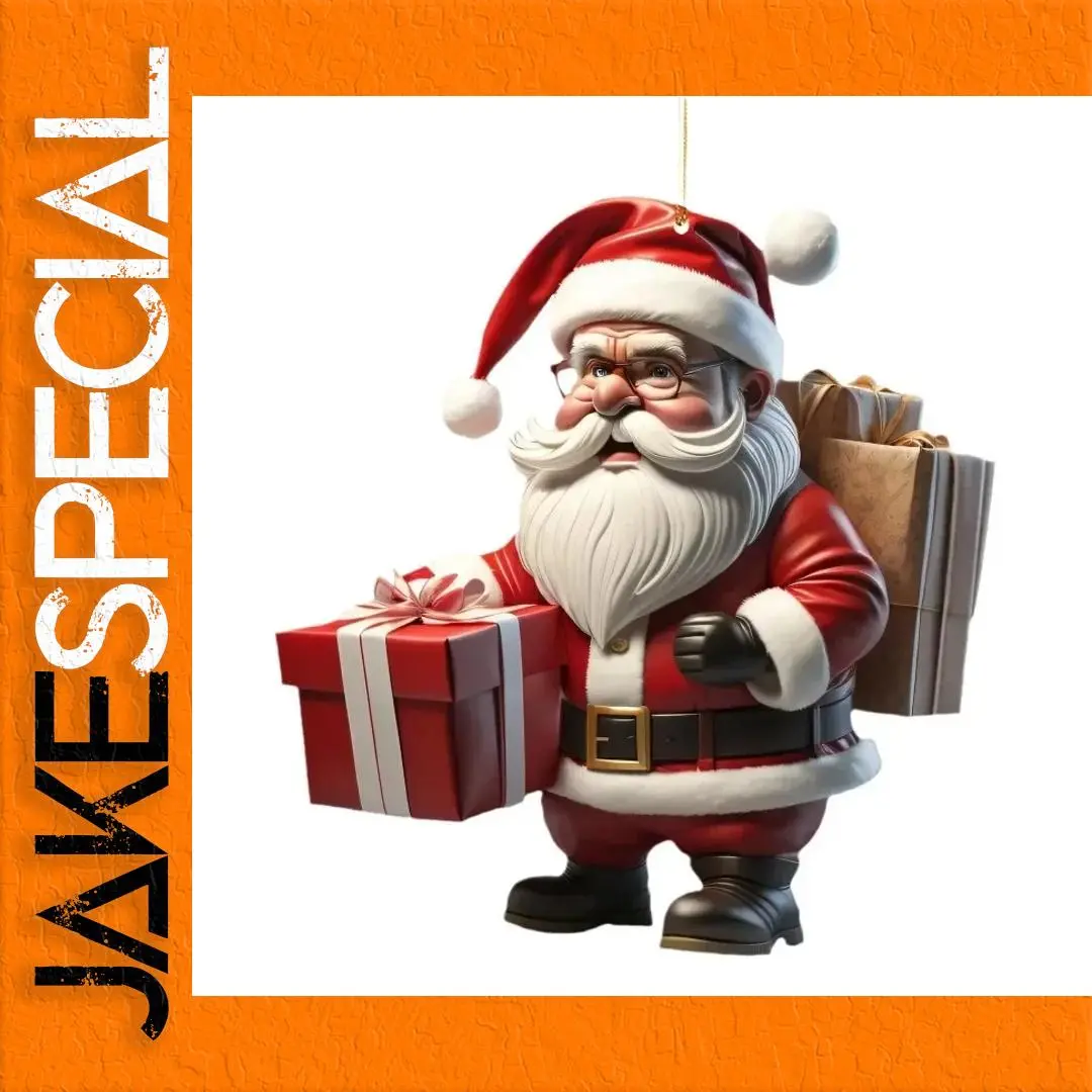 Santa Claus Christmas Ornament 8cm Acrylic 1 Santa Claus Christmas Ornament 8cm Acrylic