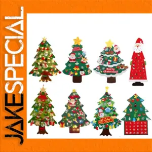 DIY Felt Christmas Tree Set with Ornaments