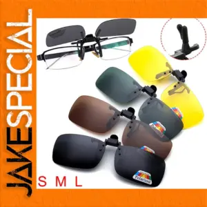 Unisex Clip-On Sunglasses with Polarized & Non-Polarized Lenses