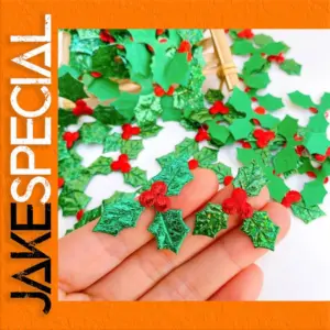 Festive Holly Appliques Set for Christmas Decor