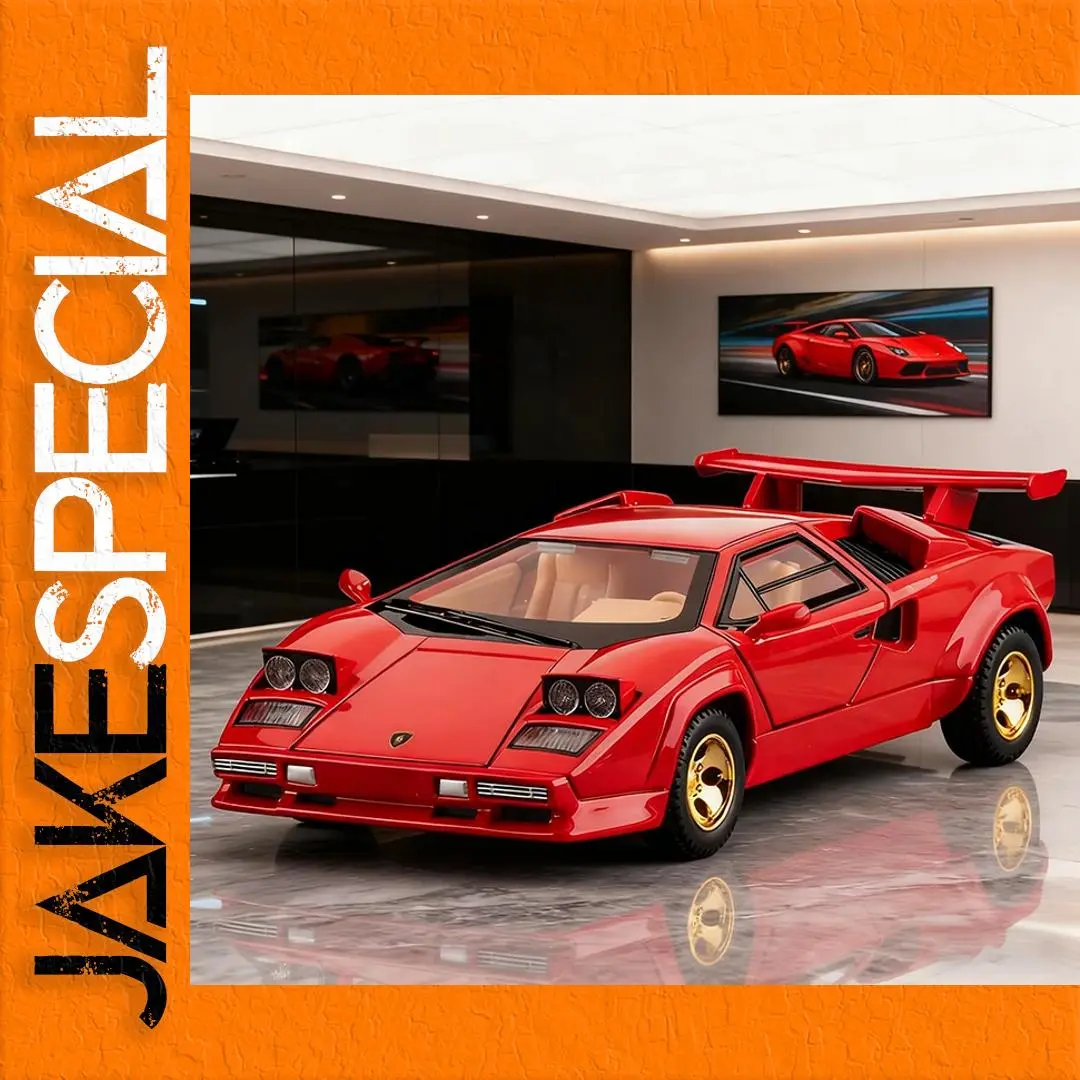 Red Lamborghini Countach LP500S 1:32 Scale Model 1 Red Lamborghini Countach LP500S 1:32 Scale Model