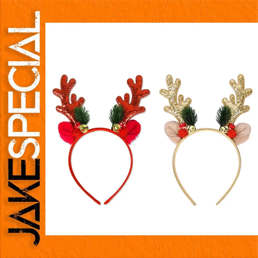 Festive Glitter Deer Antler Headband in 3 Colors 1 Festive Glitter Deer Antler Headband in 3 Colors