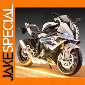 1:12 Scale Diecast Motorcycle Model White Finish