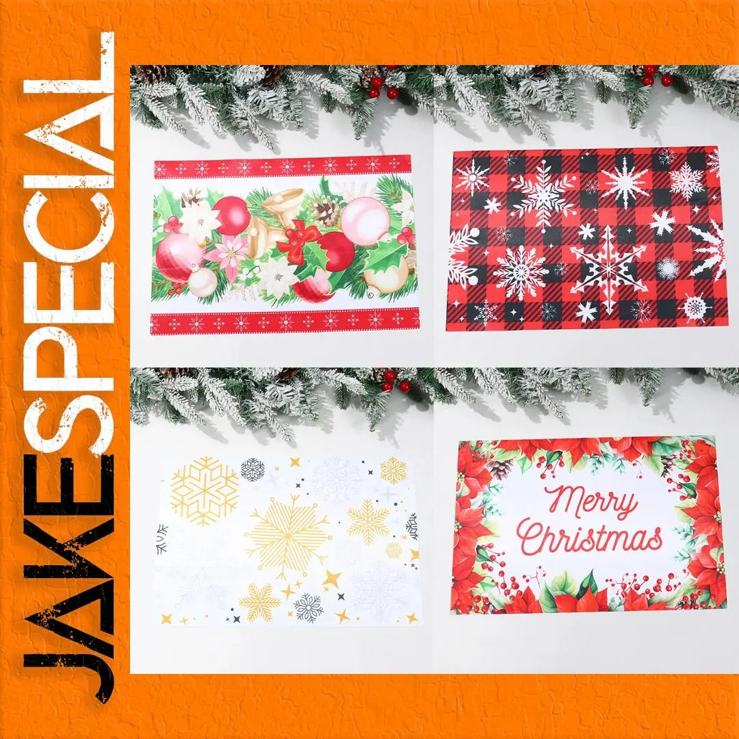 Festive Christmas Snowflake Placemat Set 1 Festive Christmas Snowflake Placemat Set