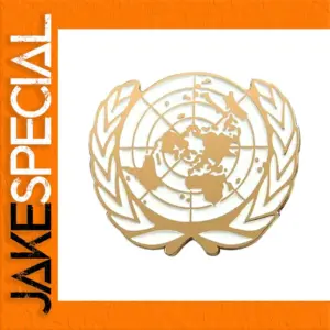 UN Blue Beret Hat Badge in Gold Metal