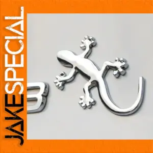 Gecko Emblem Badge for Cars - Silver/Gold