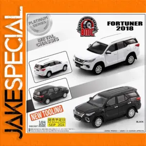 1:64 Scale Toyota Fortuner Diecast Model Black/White
