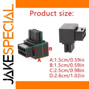 8-Pin CPU Power Adapter with 90° Angle