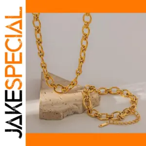 Stainless Steel PVD Gold Jewelry Set