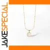 Gold-Tone Geometric Square Necklace in Stainless Steel